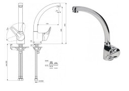 Сева-М смеситель для кухни, боковое переключение, хром Vidima B3024AA /BA025AA