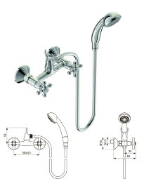 Ретро Смеситель для душа, хром Vidima R1105AA /B9717AA /BA131AA