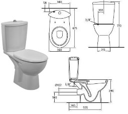 "Океан" унитаз-компакт с функцией биде, горизонтальный выпуск, белый Ideal Standard с сиденьем микролифт (W906601+ Delfi 534202)  СНЯТО С ПРОИЗВОДСТВА