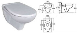 Ареал унитаз подвесной, белый Ideal Standard W709501