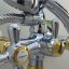 Ретро Смеситель для ванны, излив 320 мм, хром с золотом Vidima R1102LS /B9716LS /BA129LS