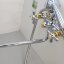 Ретро Смеситель для ванны, излив 320 мм, хром с золотом Vidima R1102LS /B9716LS /BA129LS