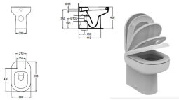 Плая Напольный пристенный унитаз-соло Ideal Standard Playa J492501