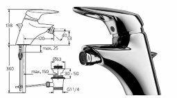 Серамикс Классик смеситель для биде, хром Ideal Standard A5040AA