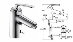 Серамикс Лайф смеситель для биде, гибкая подводка, хром Ideal Standard A3704AA
