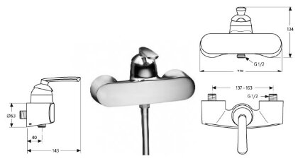 Серамикс Лайф смеситель для душа, хром Ideal Standard A3706AA