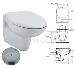Подвесной унитаз с функцией биде Ecco New Ideal Standard W705501 +Сиденье R195001