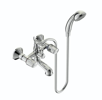 Флора смеситель для ванны, короткий круглый излив, хром Vidima R1907AA/B9729AA	/BA142AA