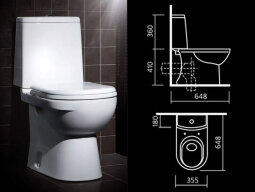 Некст Люкс Sanita Luxe Next унитаз-компакт, 2 режим., сиденье, нижний подвод, белый SL900001