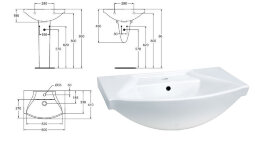 Сириус Элеганс (BOX) умывальник 600мм, белый Vidima W892301/W892361