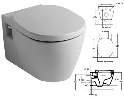 Коннект унитаз подвесной, белый E803501