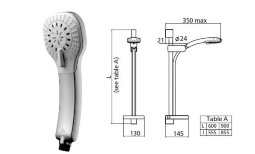 SENSES 110 4-функциональная лейка rain / Champagne / Massage/Downpoor rain, диаметр 100 мм Ideal Standard T2439AA Снят с производства
